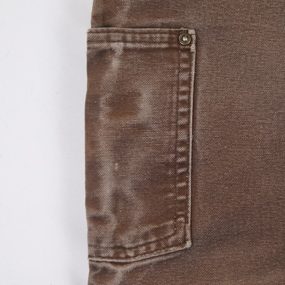 Vintage Carhartt B136 DKB Distressed Faded Brown Double Knee Pants 33x30 - Picture 10 of 16